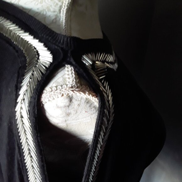 Boston Proper batwing cold shoulder dark black sweater size S - Picture 5 of 14